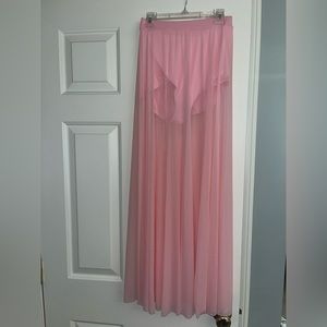 Ballet Pink Maxi Mesh Dance Skirt